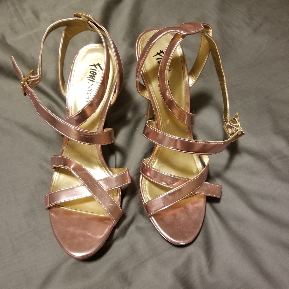 Fioni Night Rose Gold Heels